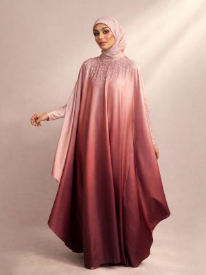 BH47 Eshma Abaya (Burgundy Red)