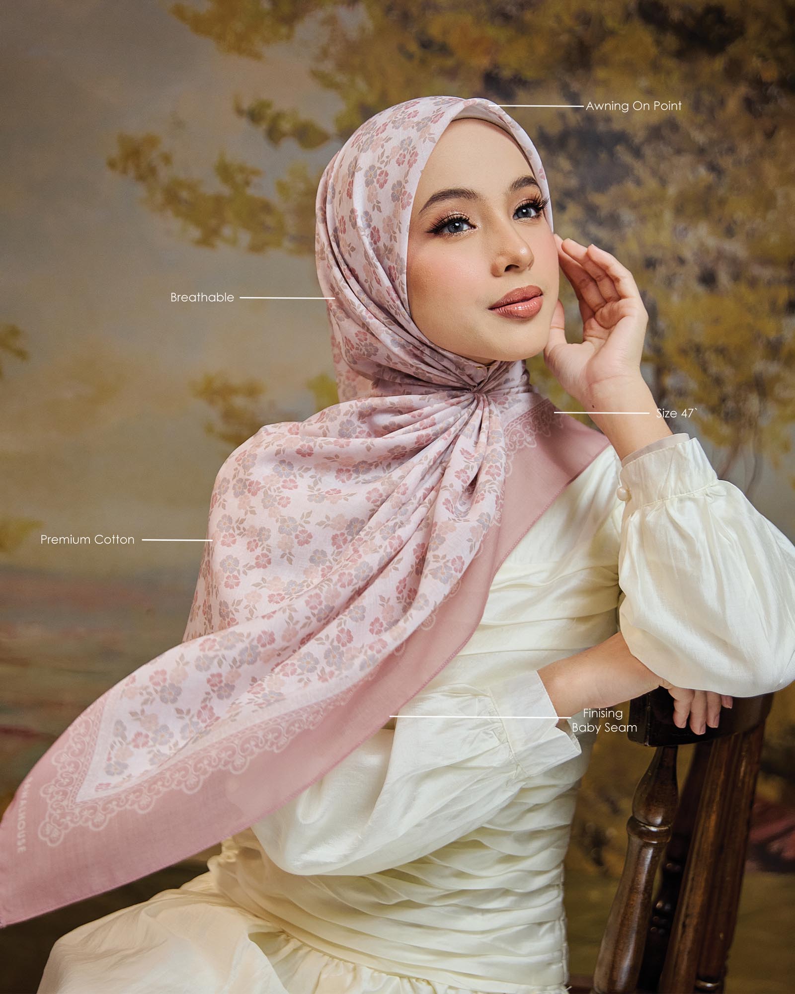 BH07 Dhea Cotton Voile (Rosella) - Image 6