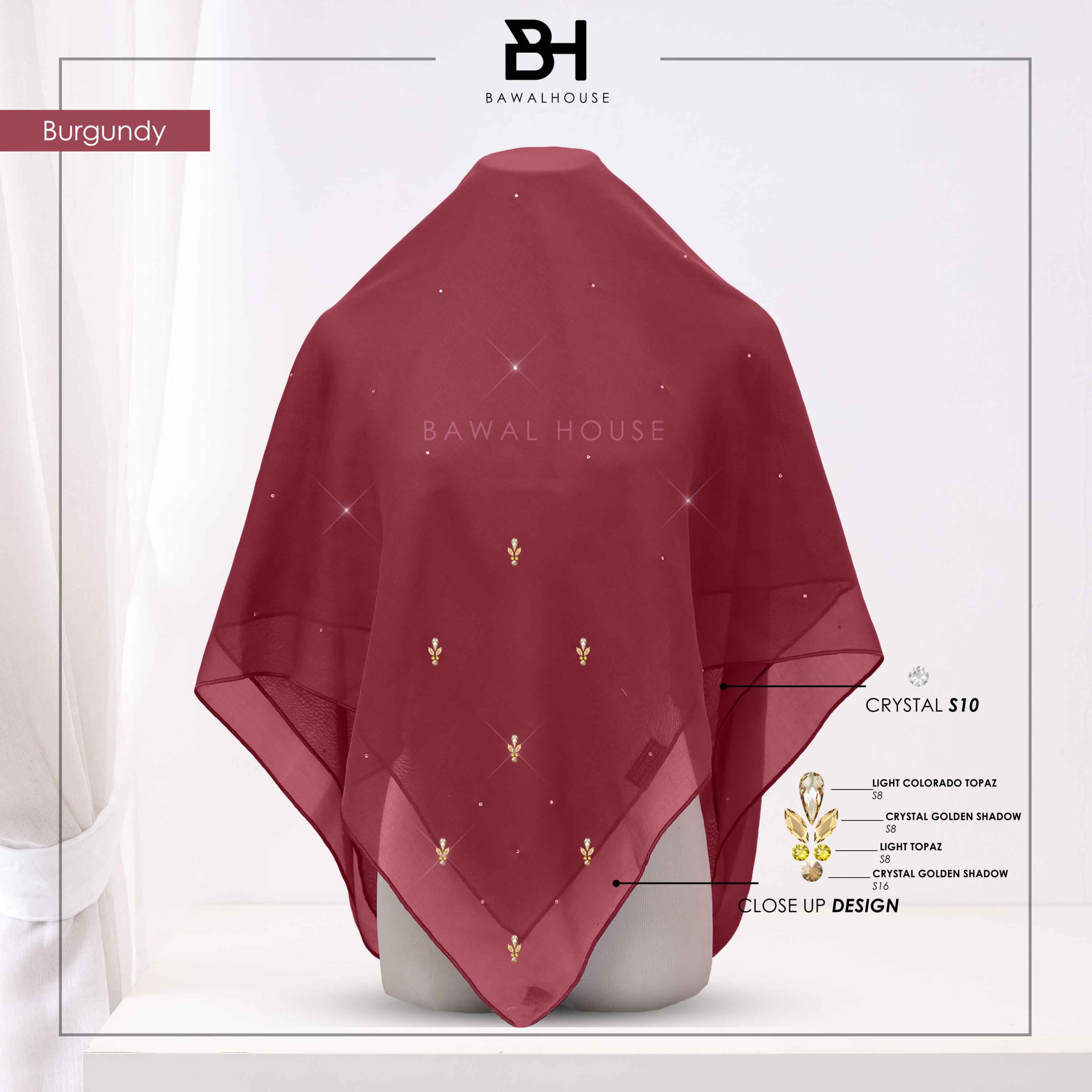 Bawal Zaheera Luxe BH43 (Burgundy)