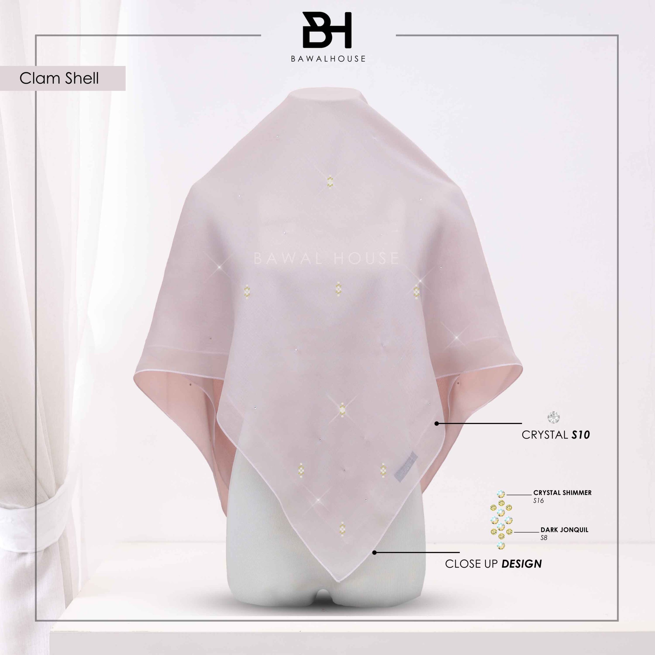 Bawal Qameela Luxe BH23 (Clam Shell)