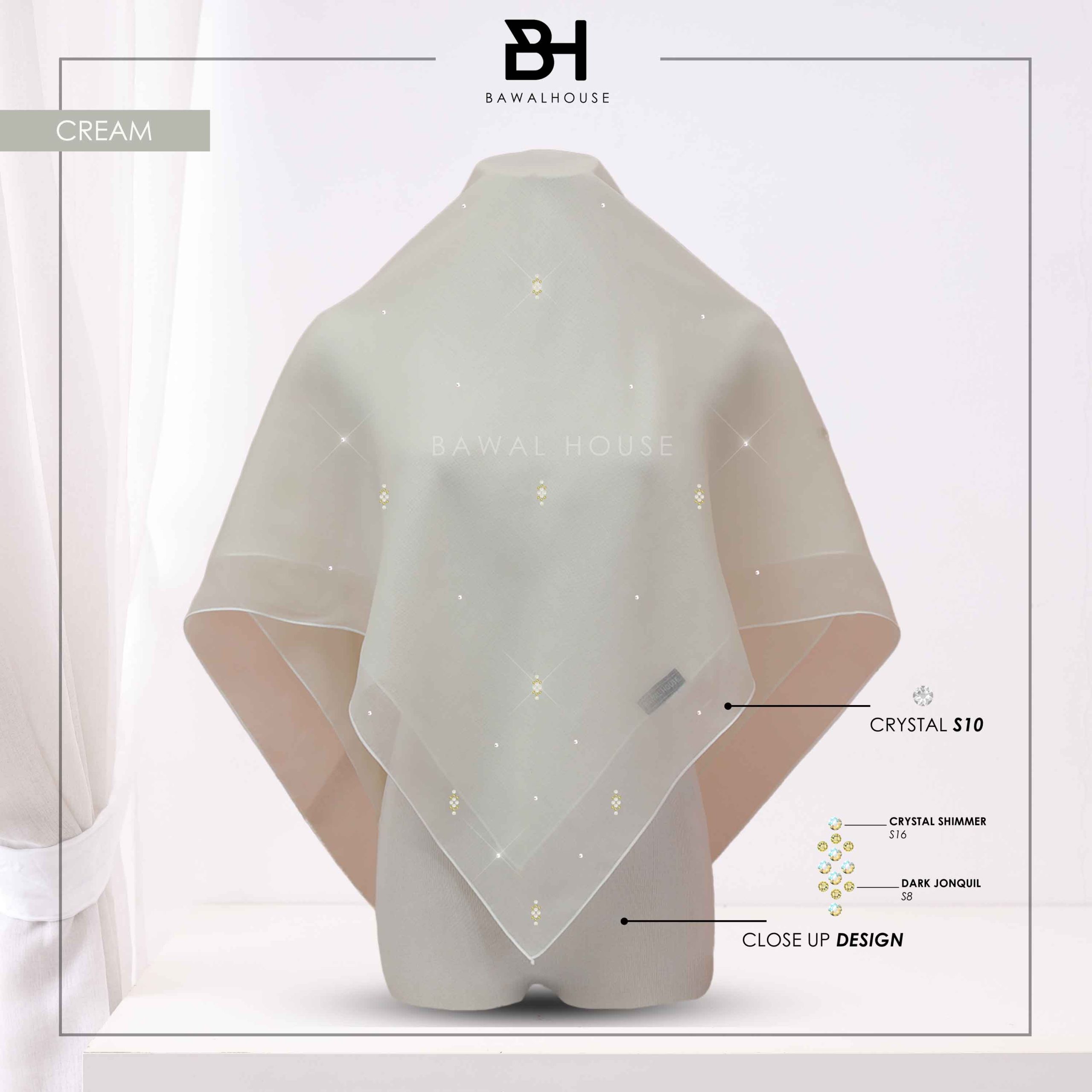 Bawal Qameela Luxe BH04 (Cream)