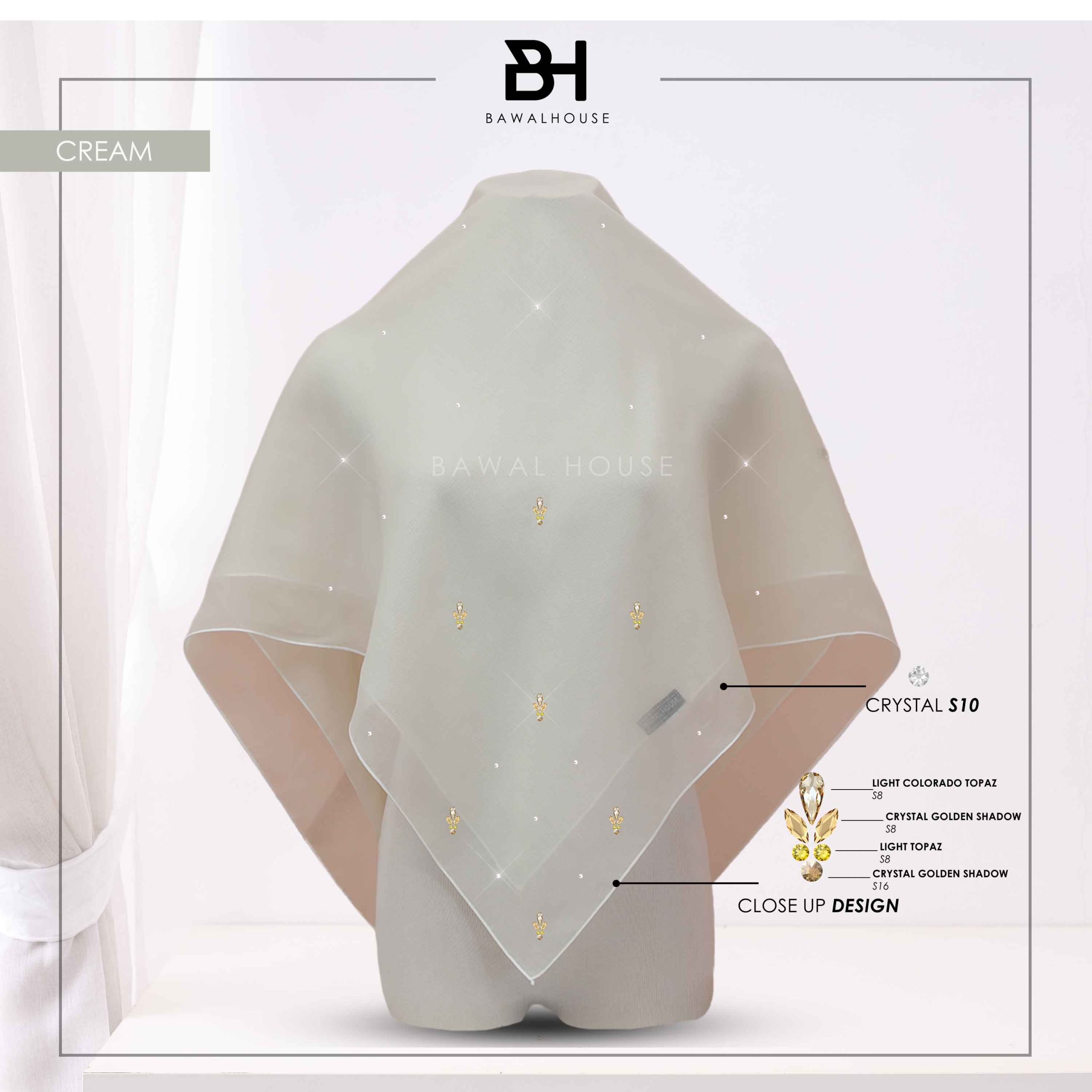 Bawal Zaheera Luxe BH04 (Cream)