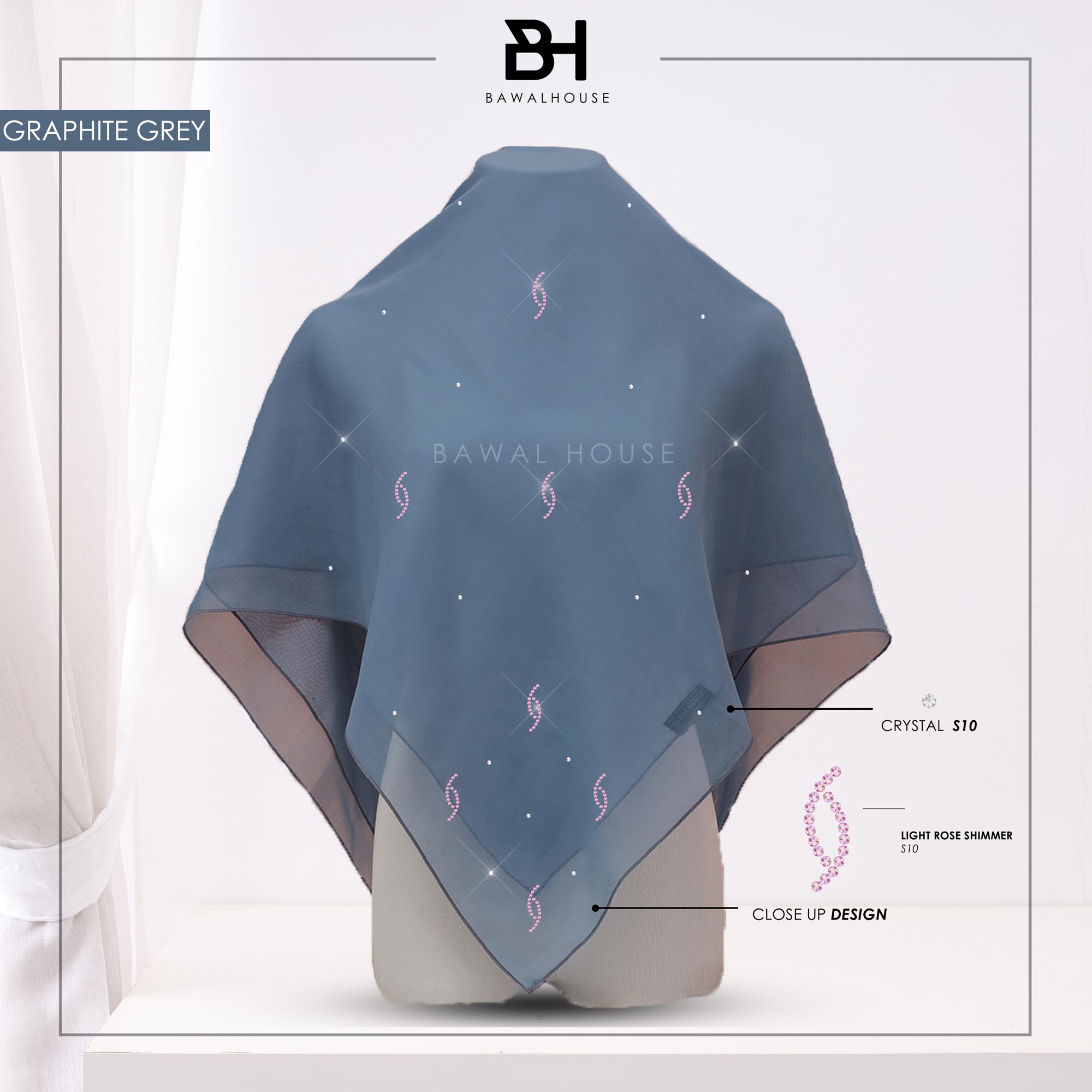 Bawal Dahlia Luxe BH58 (Graphite Grey)