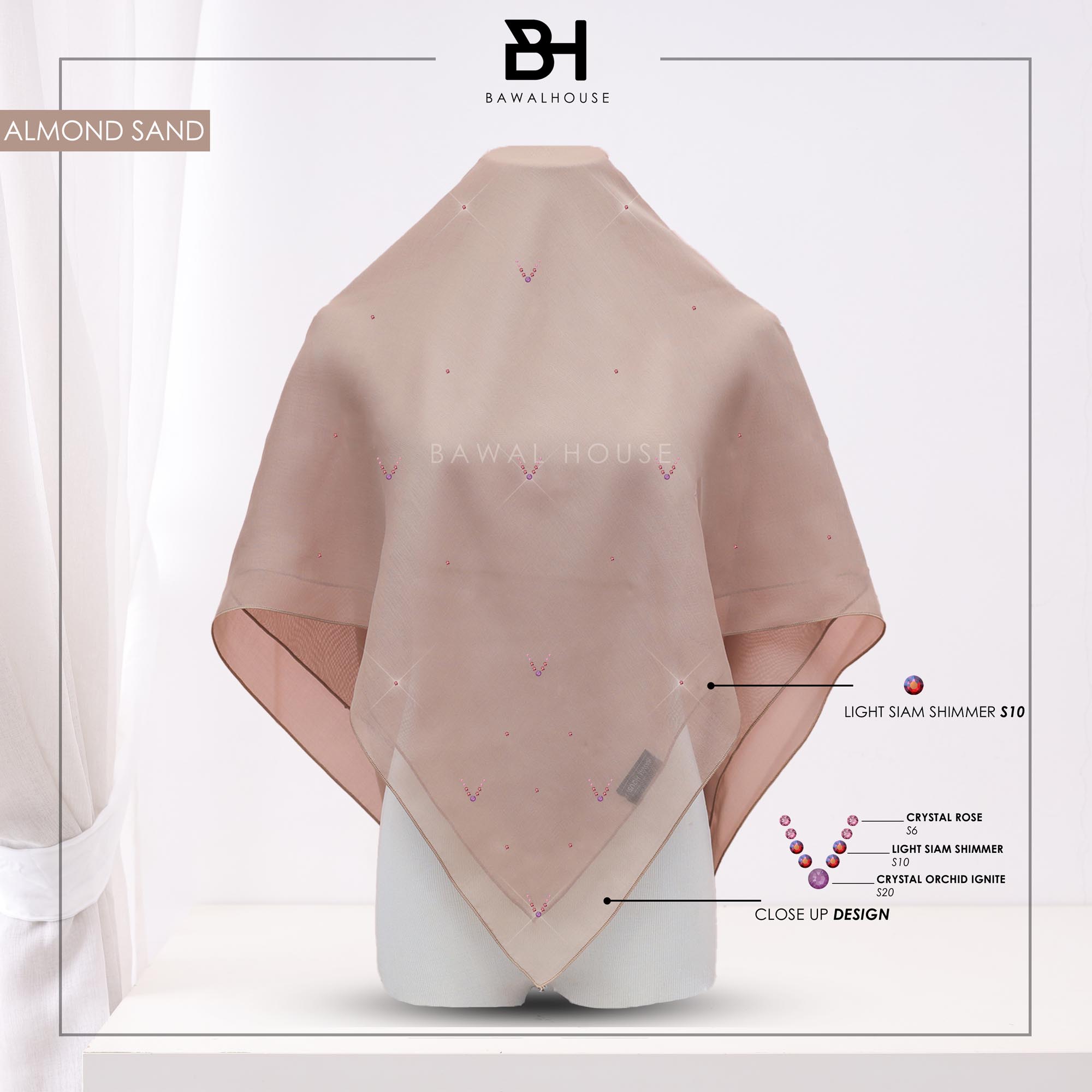 Bawal Safeeya Luxe BH14 (Almond Sand)