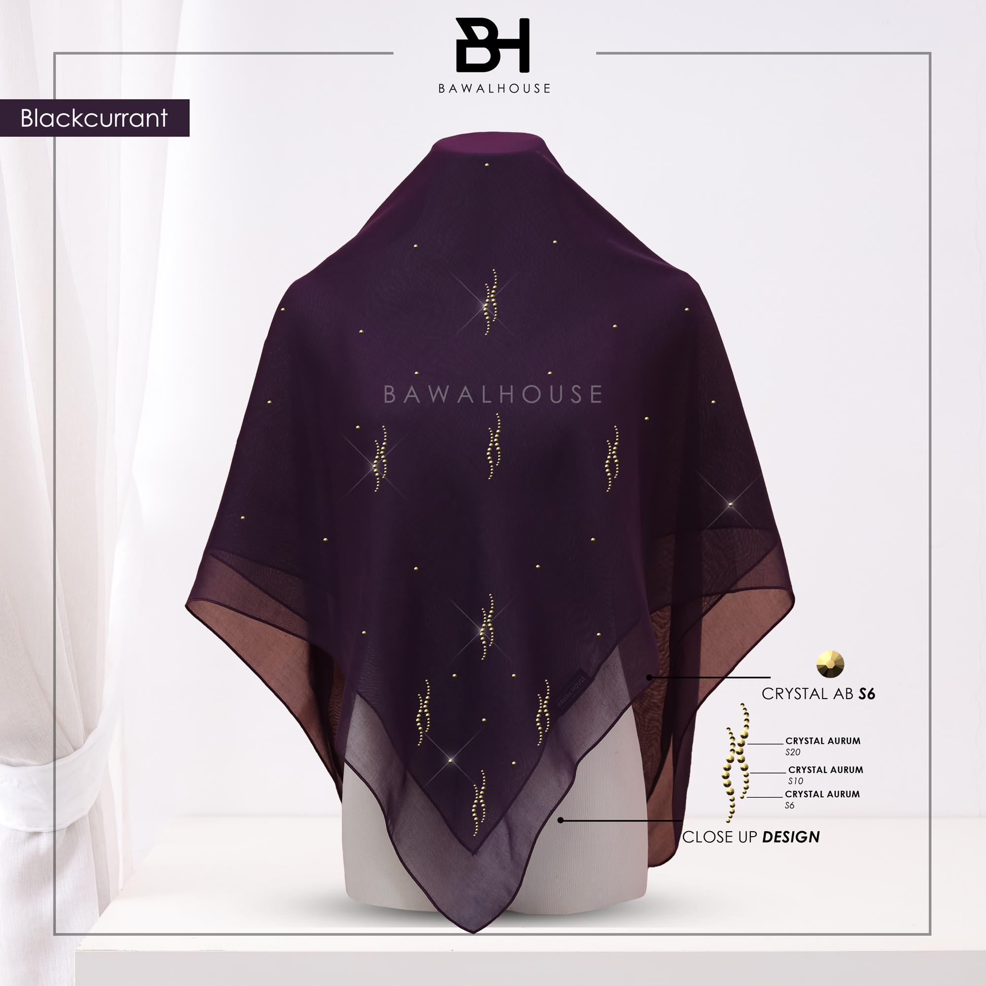 Bawal Dayang Luxe BH36 (Blackcurrant)
