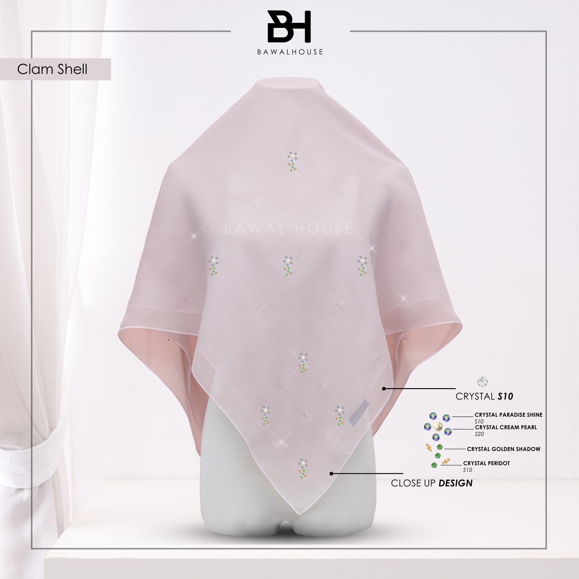 Bawal Rosella Luxe BH19 (Clam Shell)