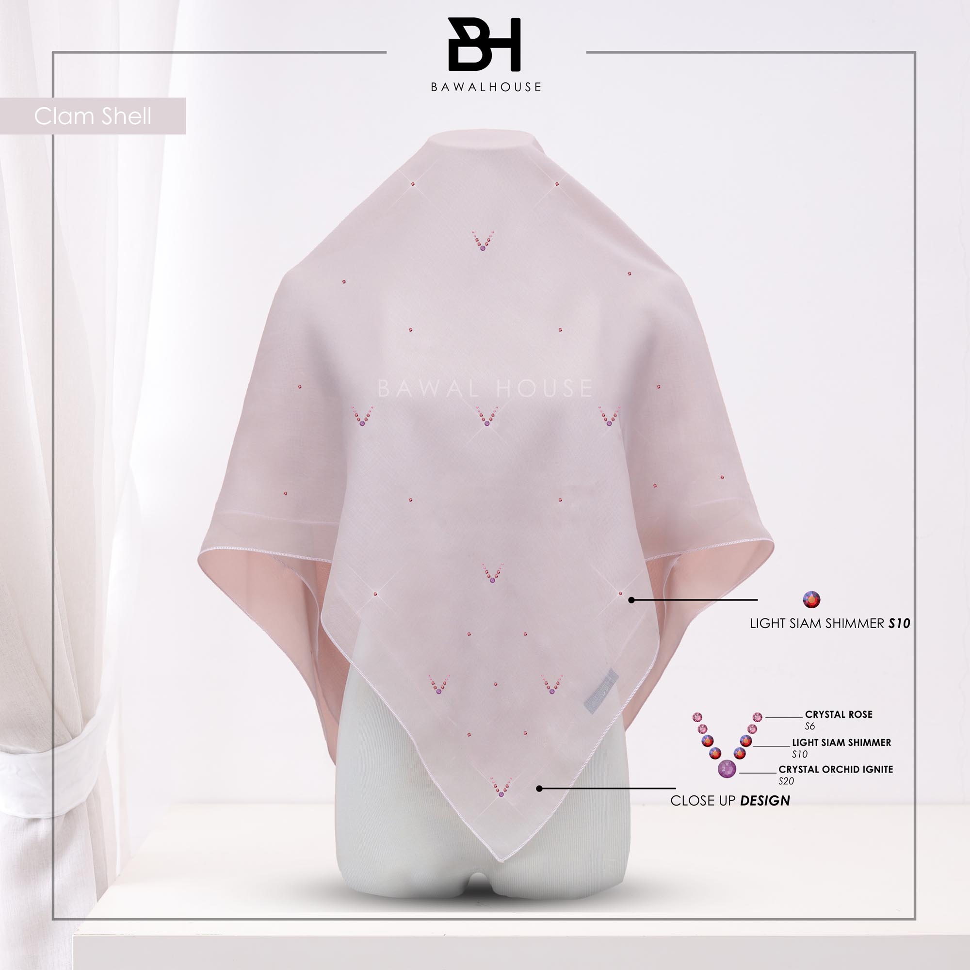 Bawal Safeeya Luxe BH19 (Clam Shell)