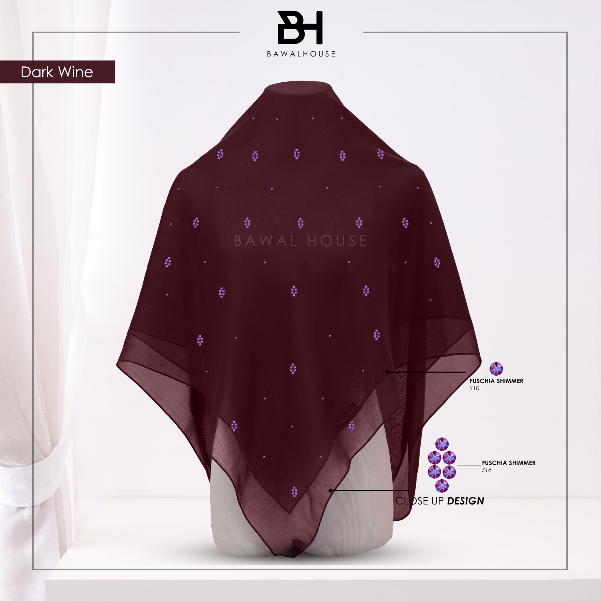Bawal Nirmala Luxe BH32 (Dark Wine)
