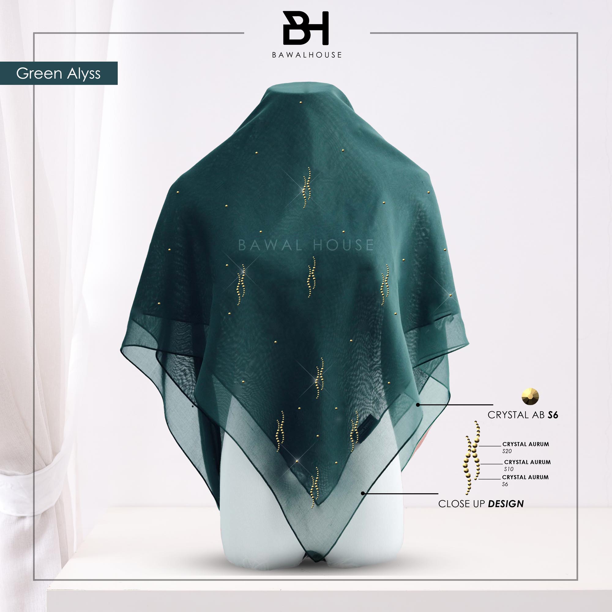 Bawal Dayang Luxe BH51 (Green Alyss)