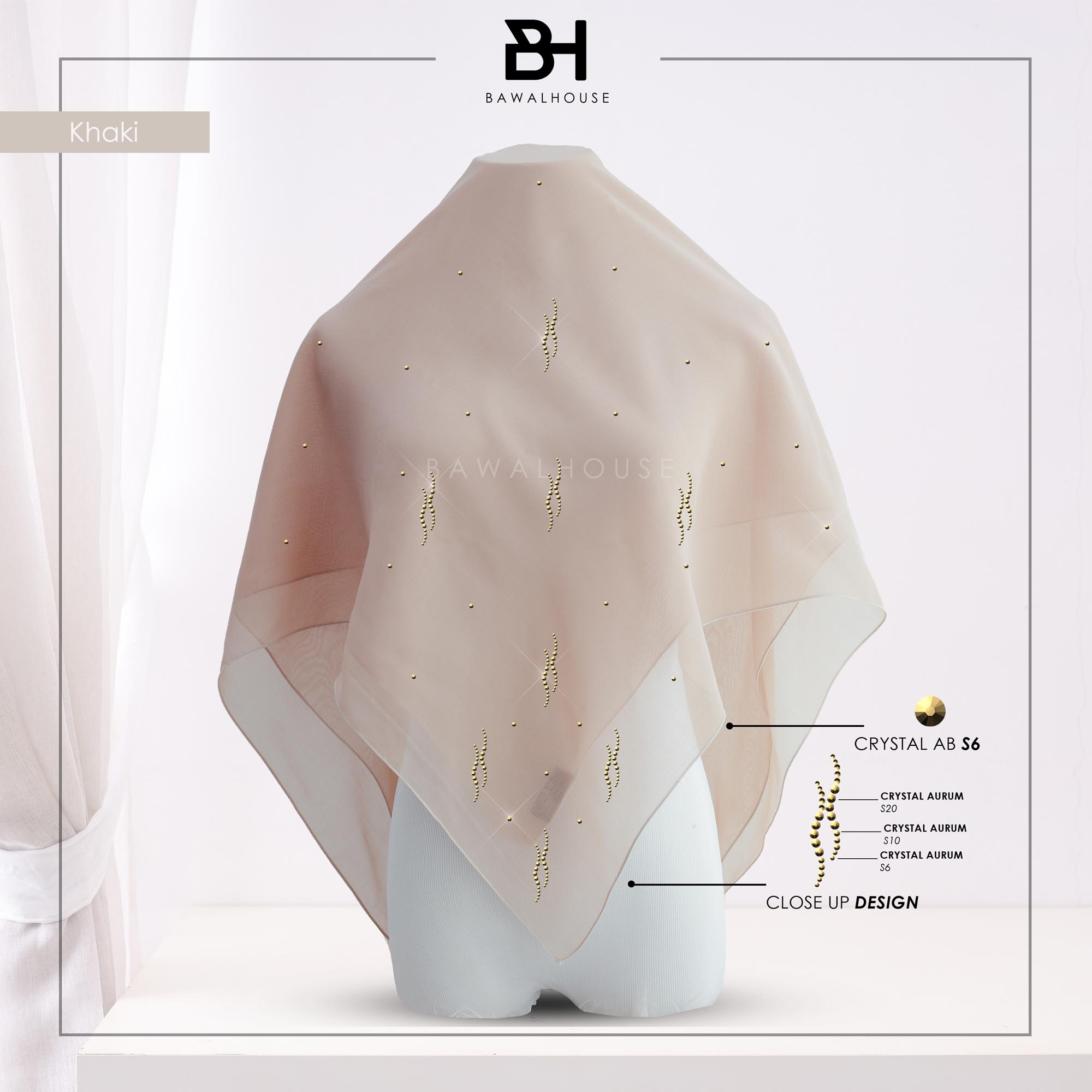 Bawal Dayang Luxe BH04 (Khaki)