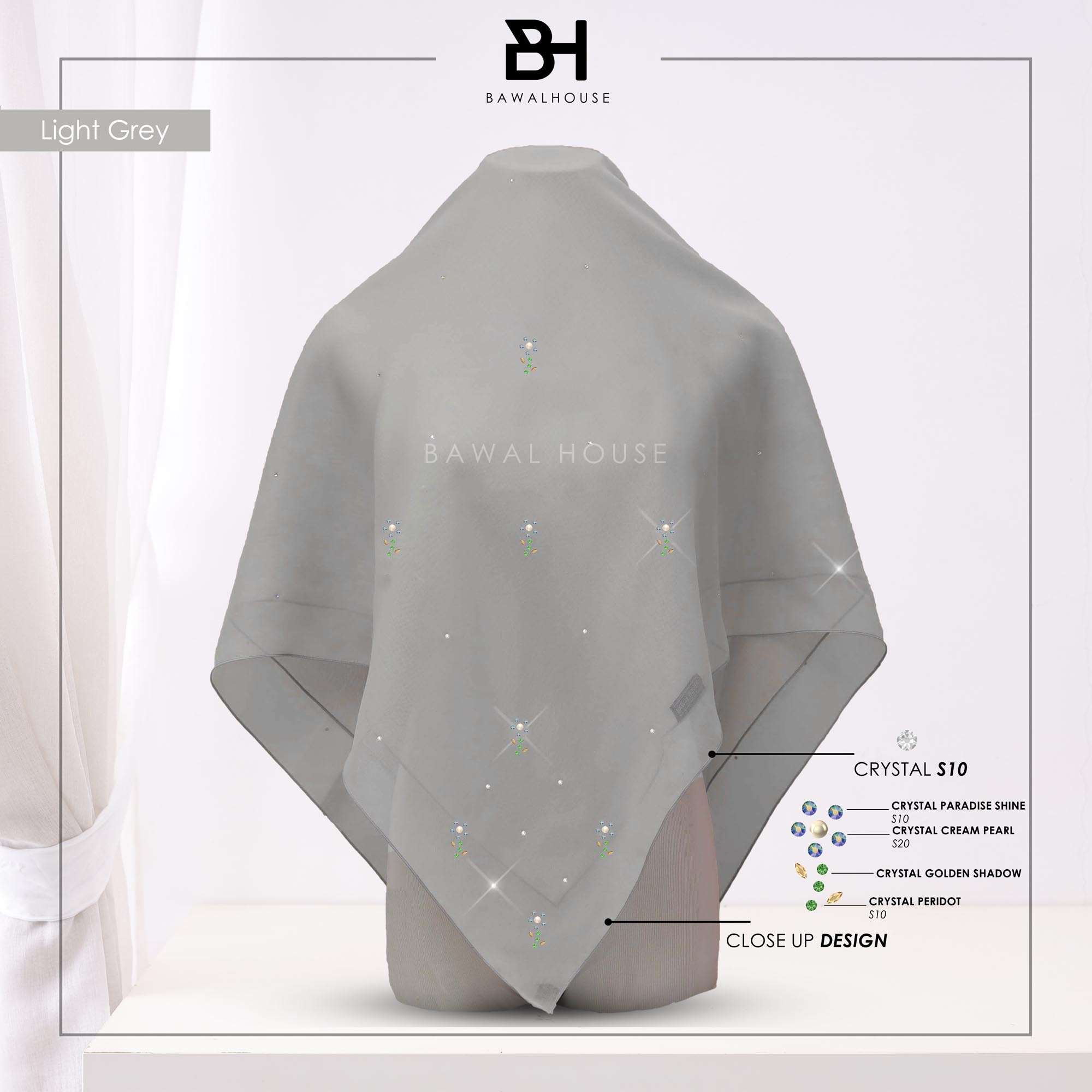 Bawal Rosella Luxe BH53 (Light Grey)