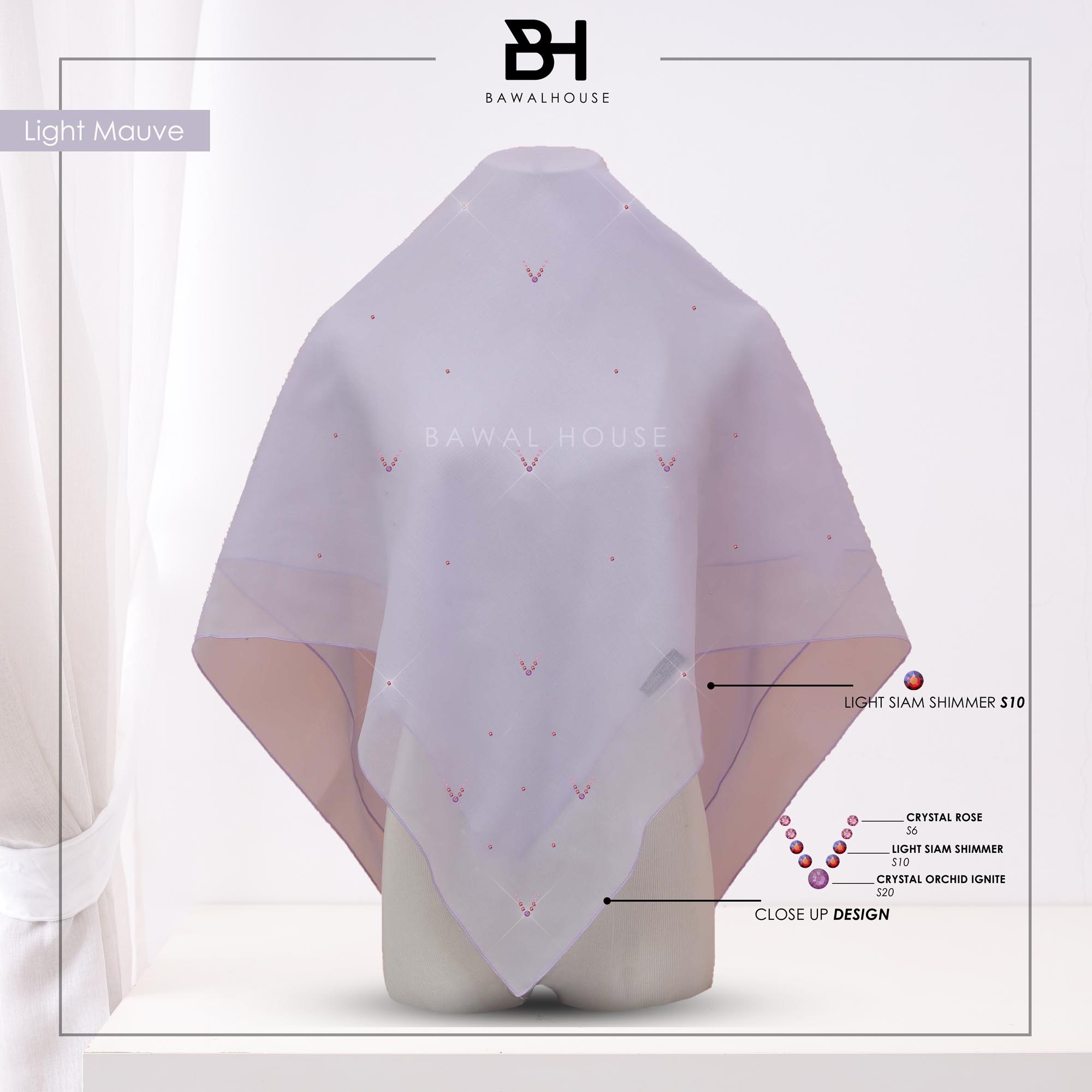 Bawal Safeeya Luxe BH33 (Light Mauve)