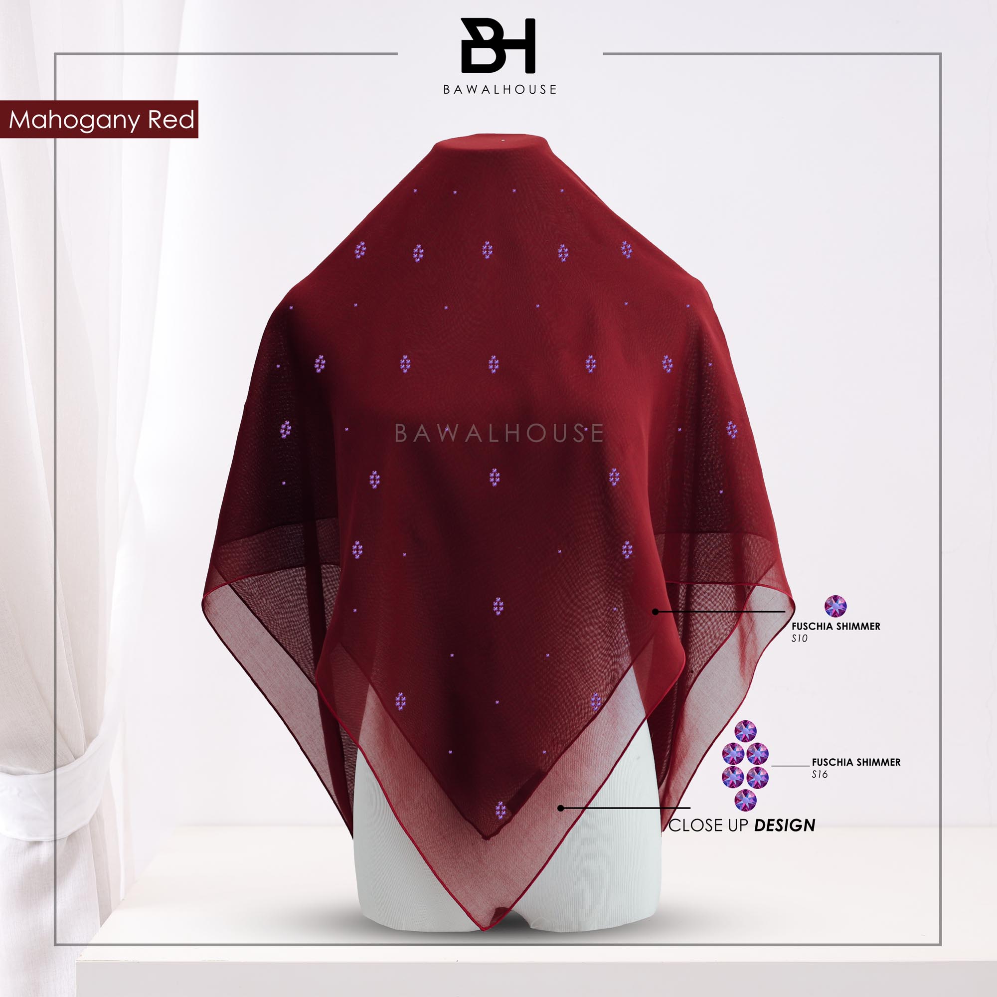 Bawal Nirmala Luxe BH31 (Mahogany Red)