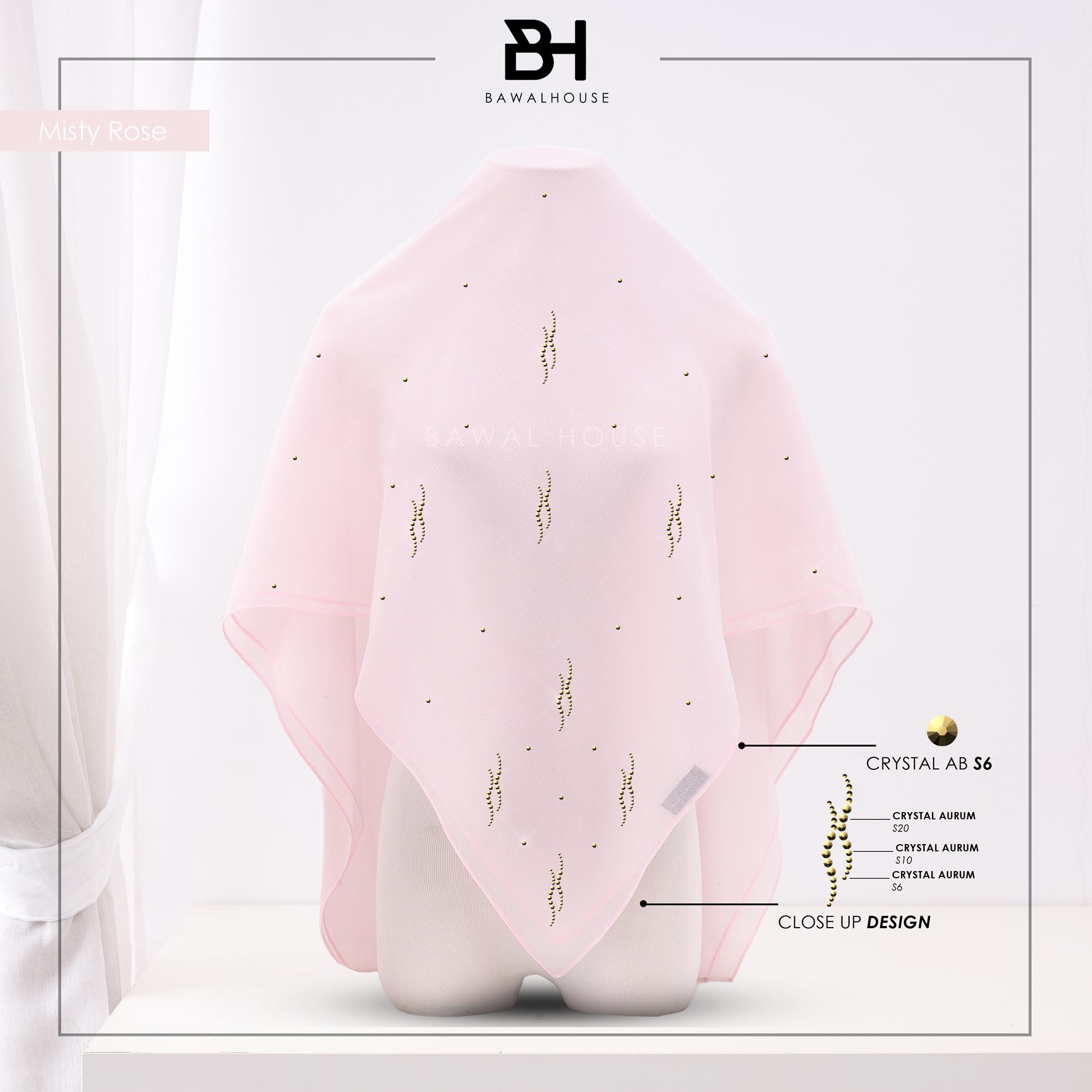 Bawal Dayang Luxe BH20 (Misty Rose)