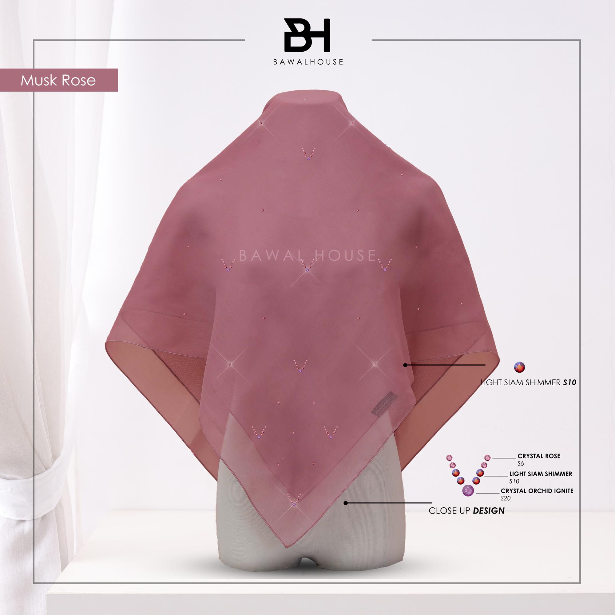 Bawal Safeeya Luxe BH28 (Musk Rose)