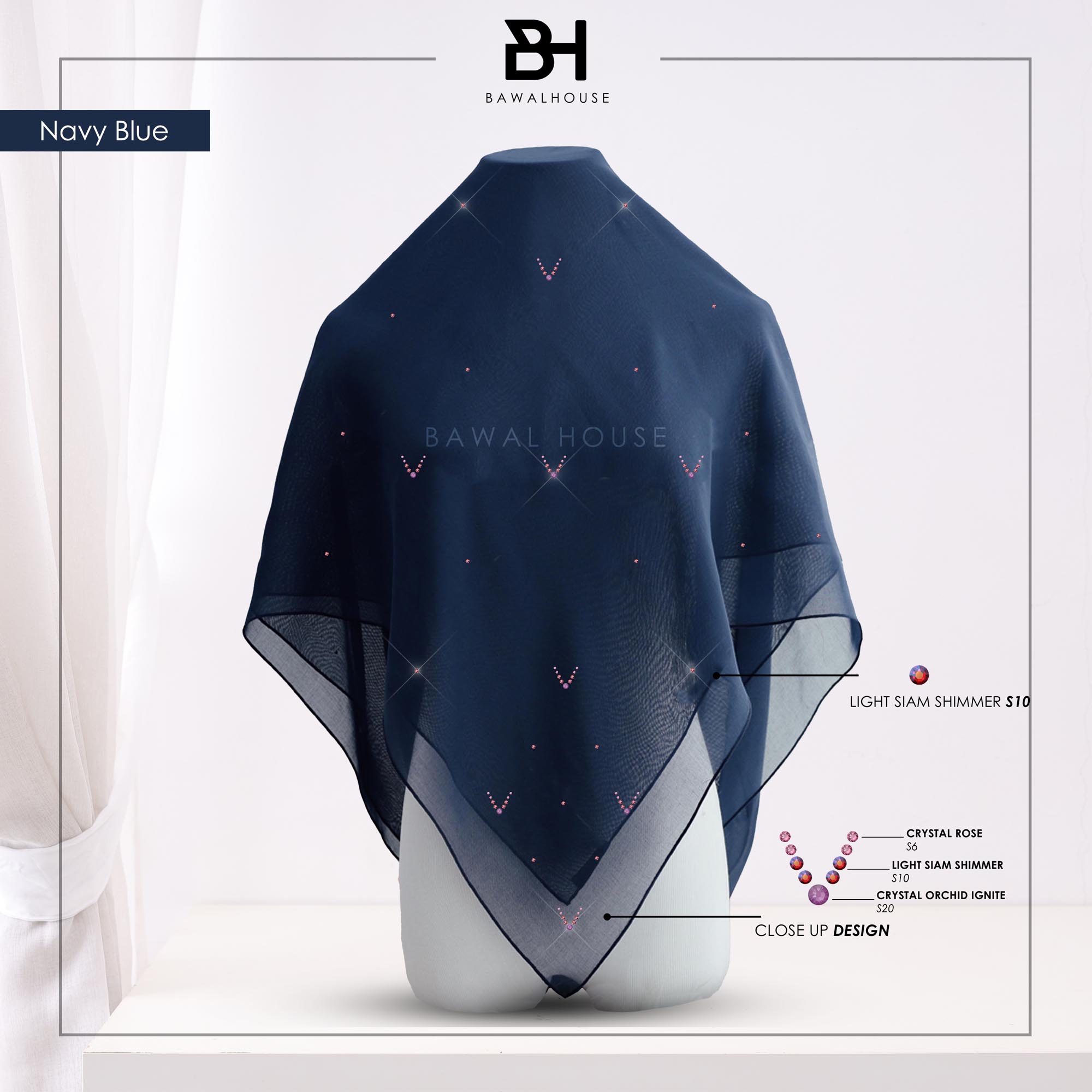 Bawal Safeeya Luxe BH42 (Navy Blue)