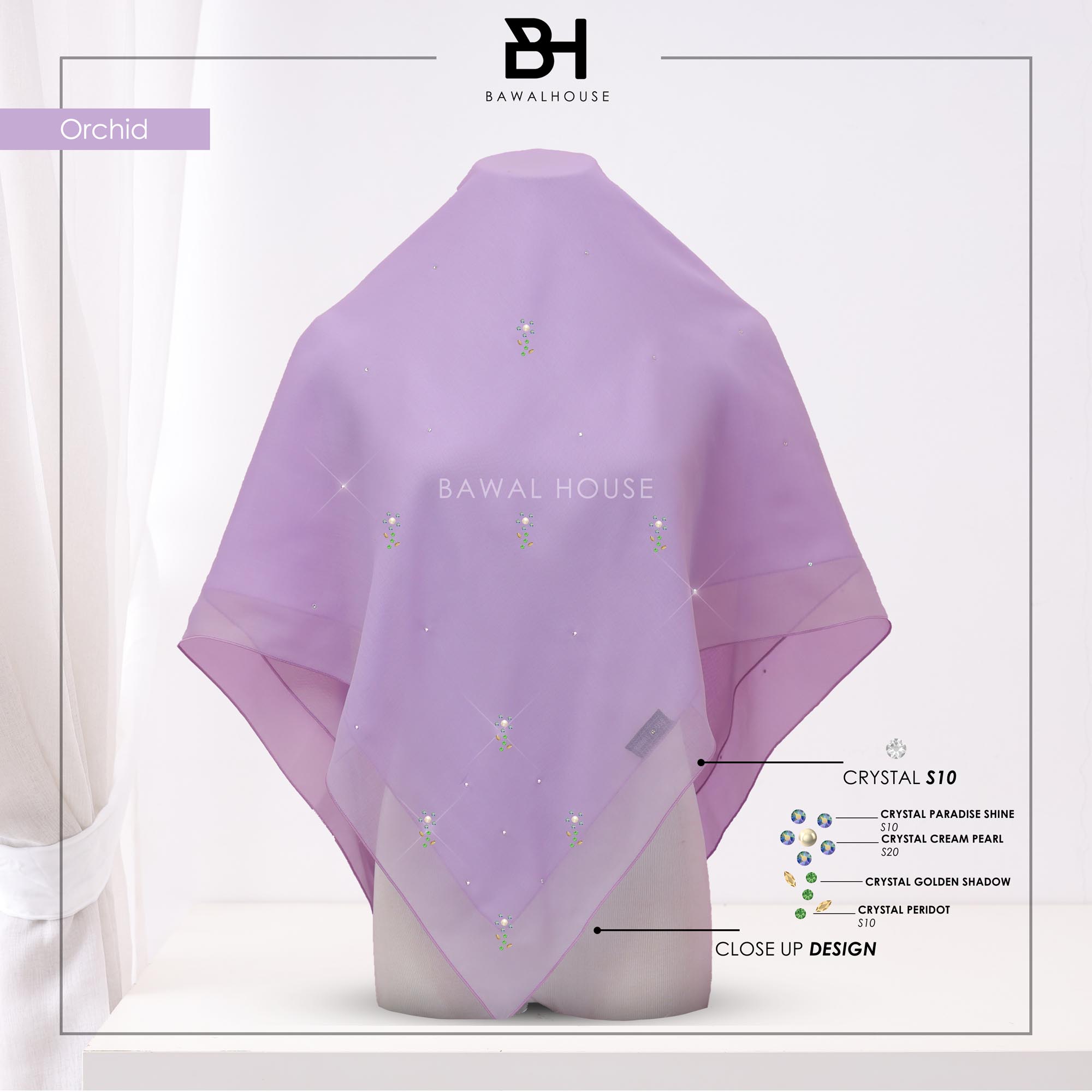 Bawal Rosella Luxe BH34 (Orchid)