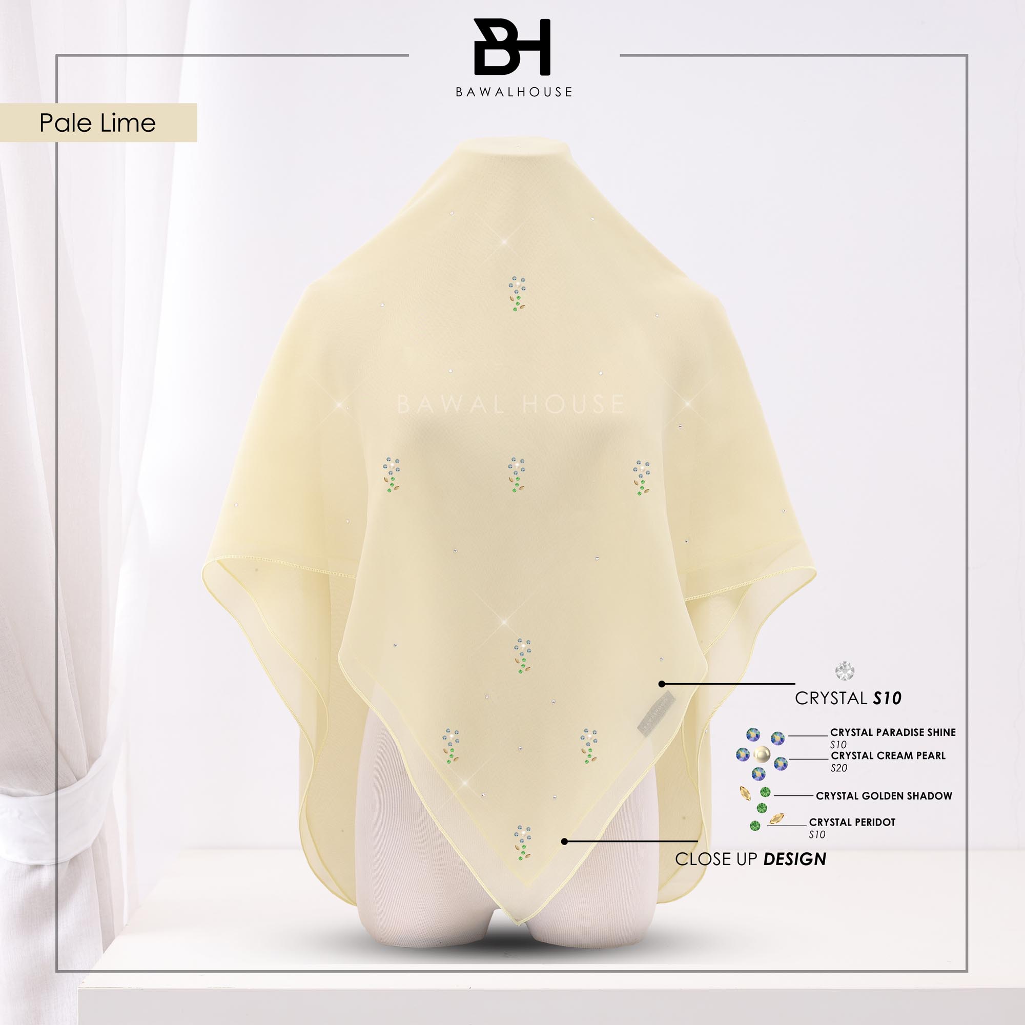 Bawal Rosella Luxe BH06 (Pale Lime)