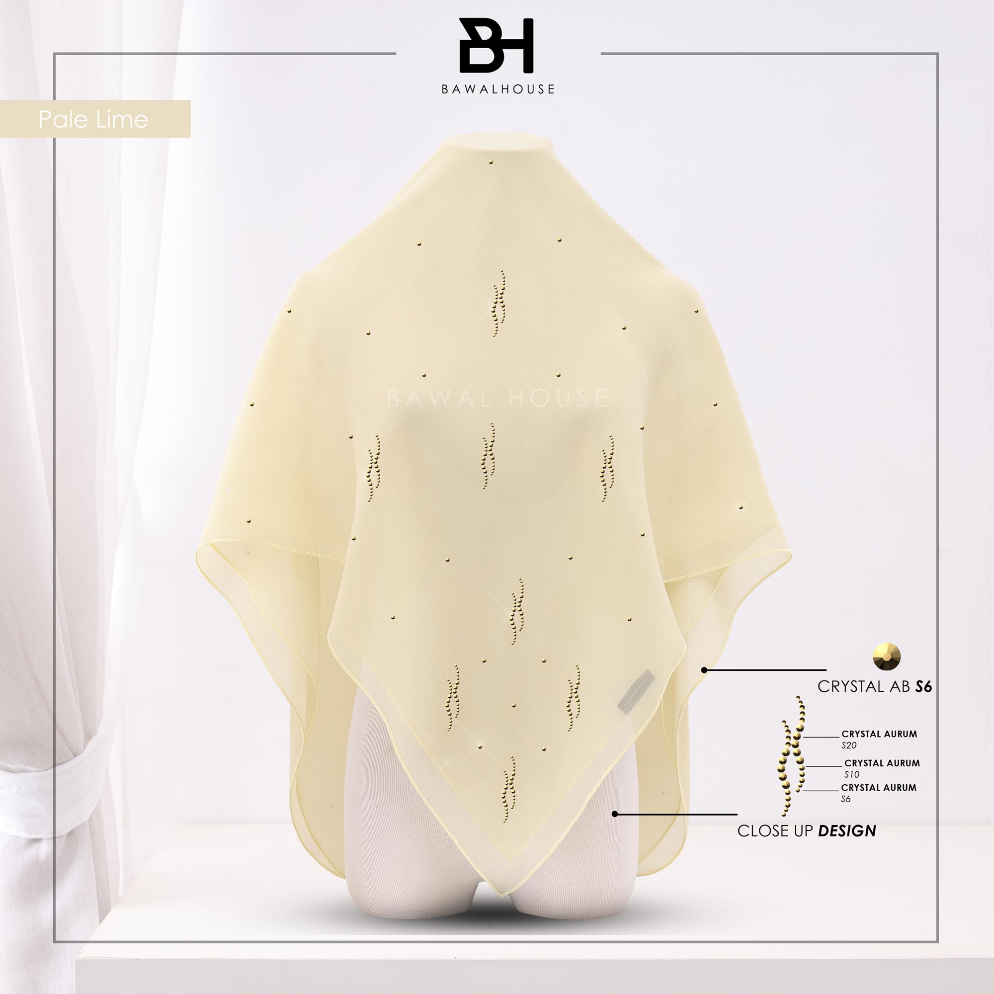 Bawal Dayang Luxe BH06 (Pale Lime)