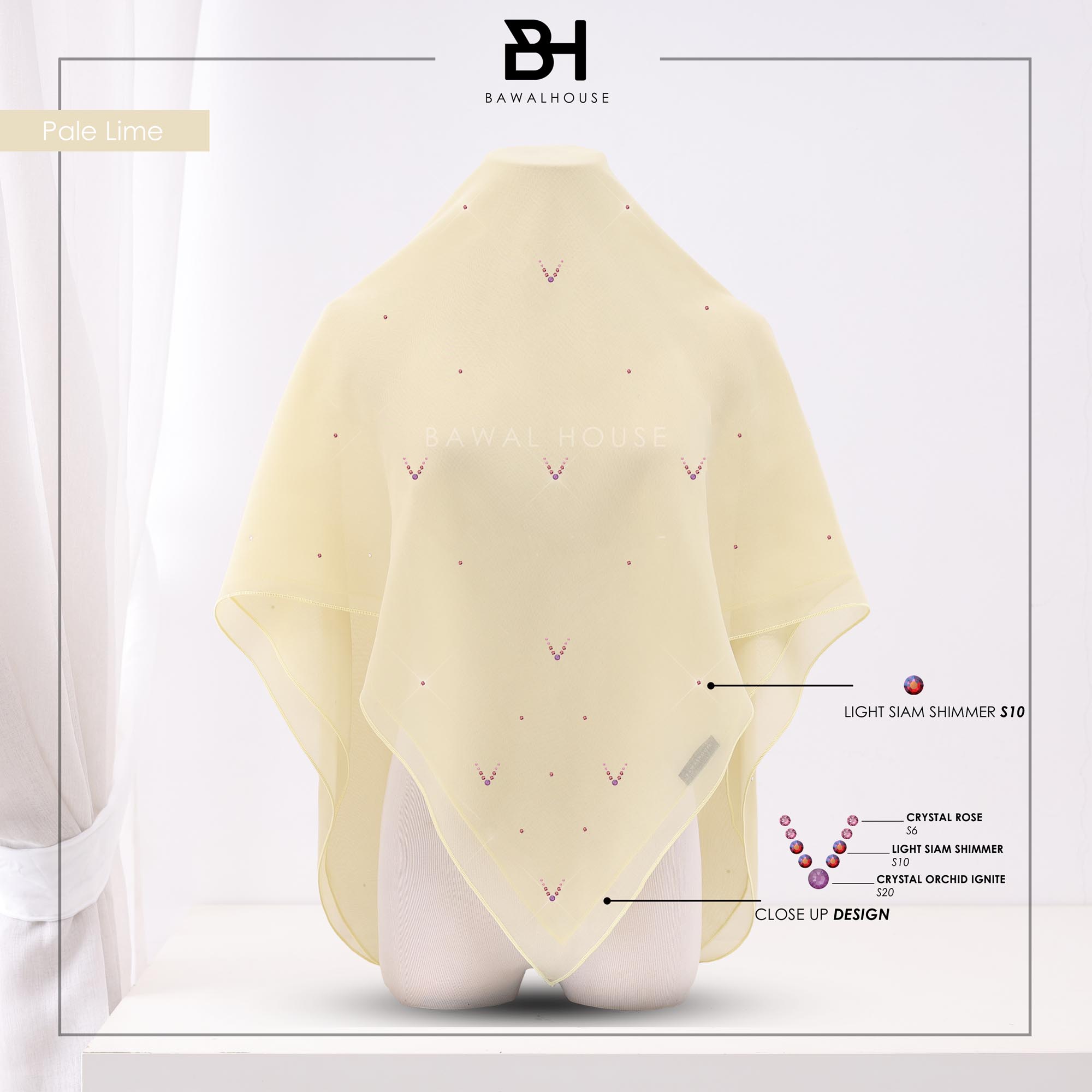 Bawal Safeeya Luxe BH06 (Pale Lime)