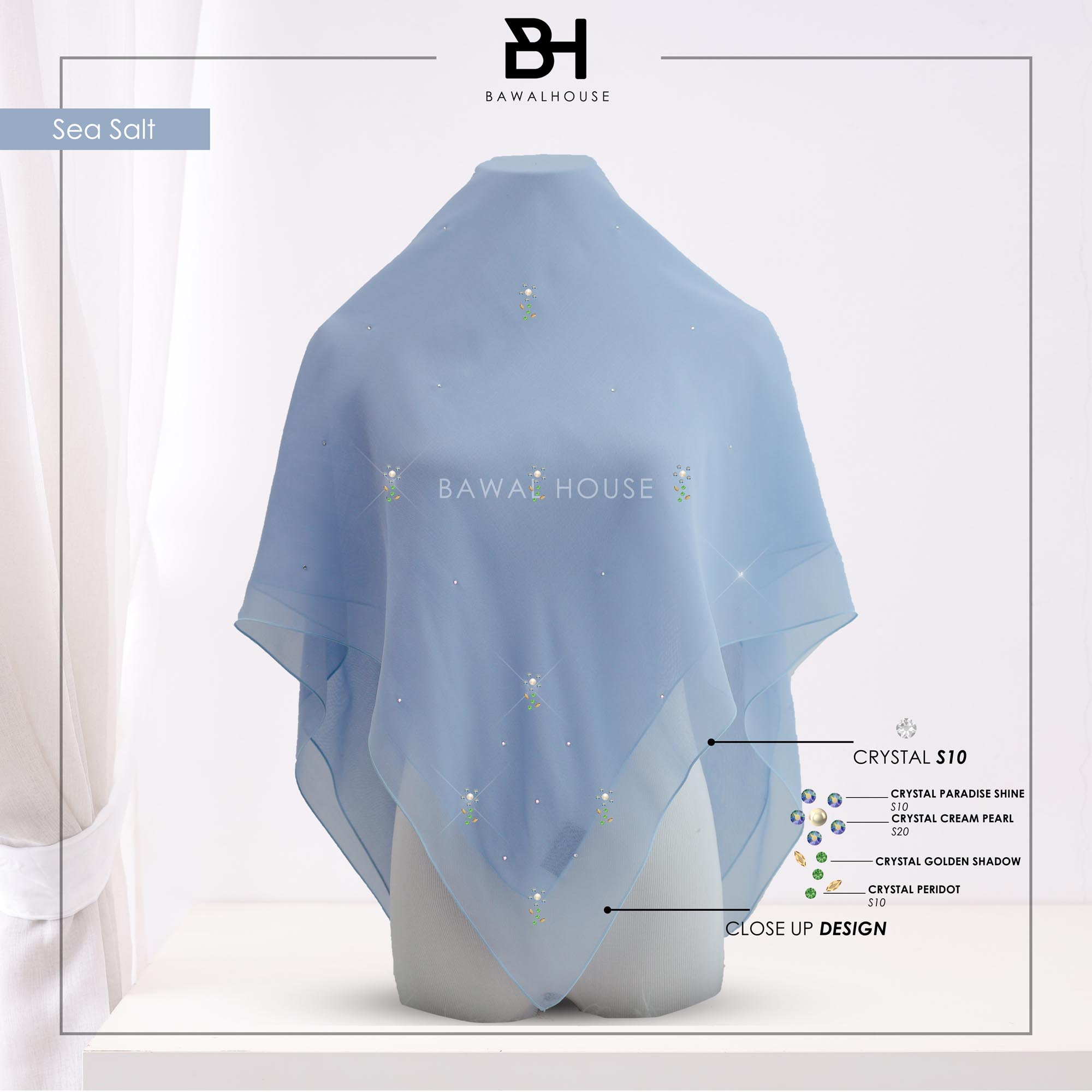 Bawal Rosella Luxe BH40 (Sea Salt)