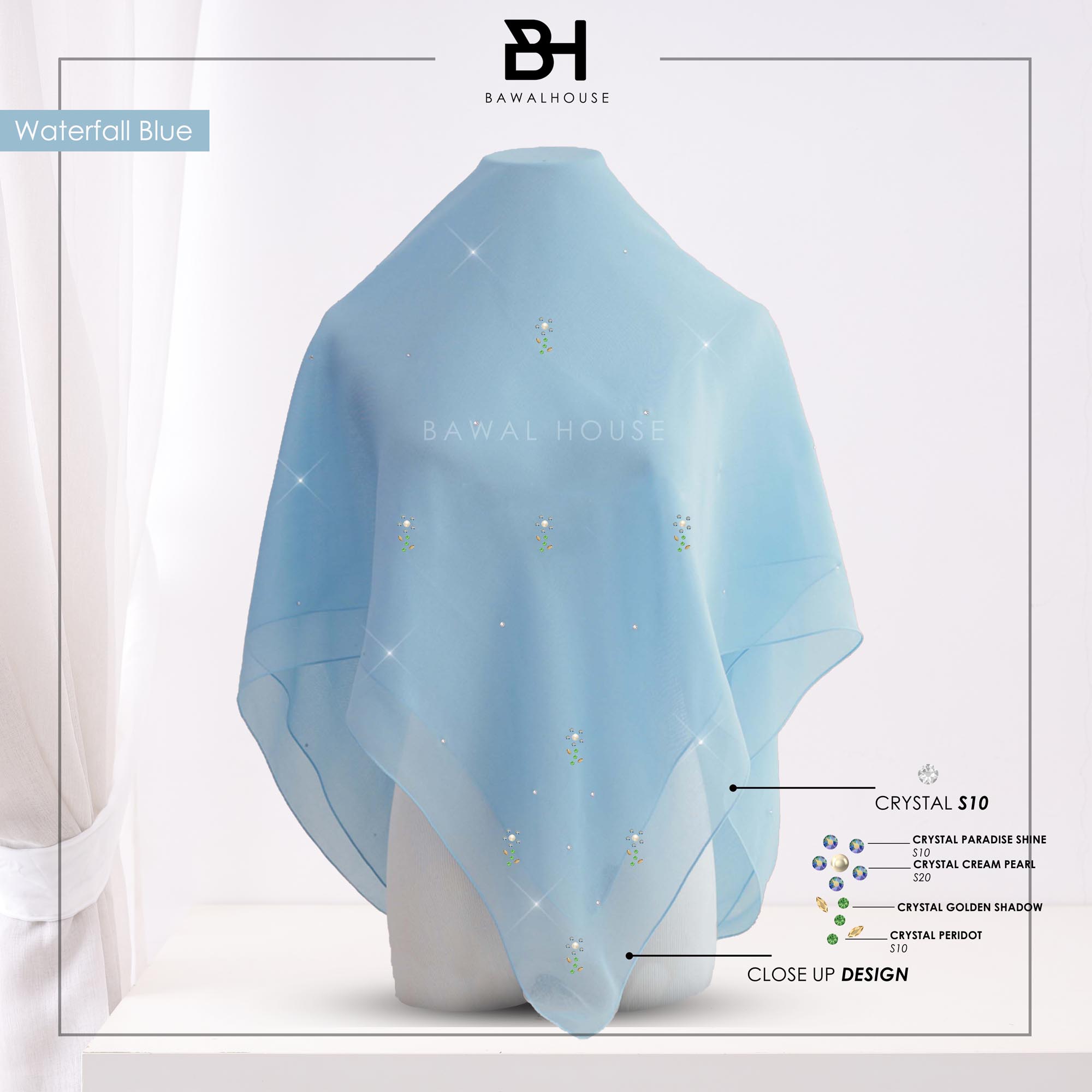 Bawal Rosella Luxe BH38 (Waterfall Blue)