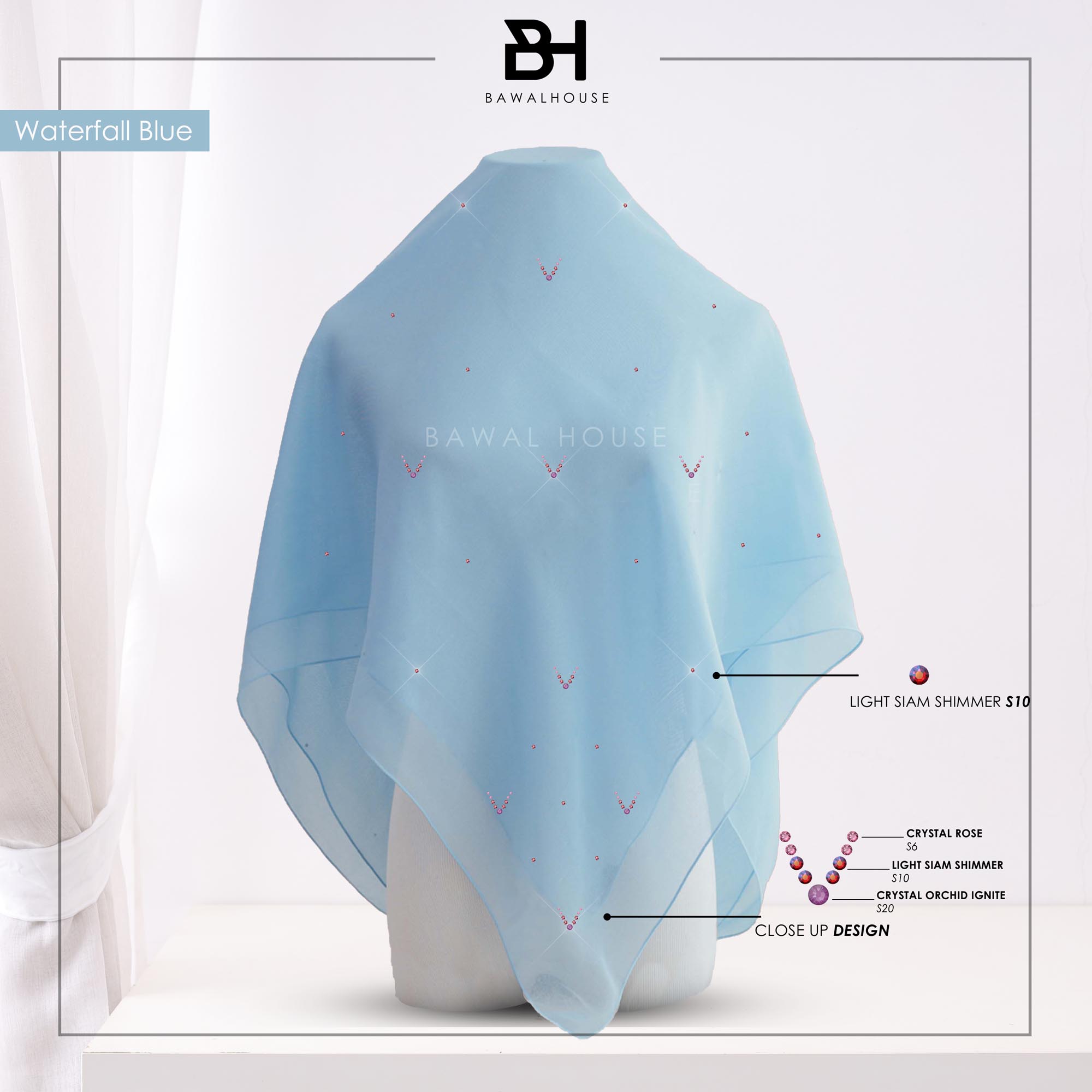 Bawal Safeeya Luxe BH38 (Waterfall Blue)