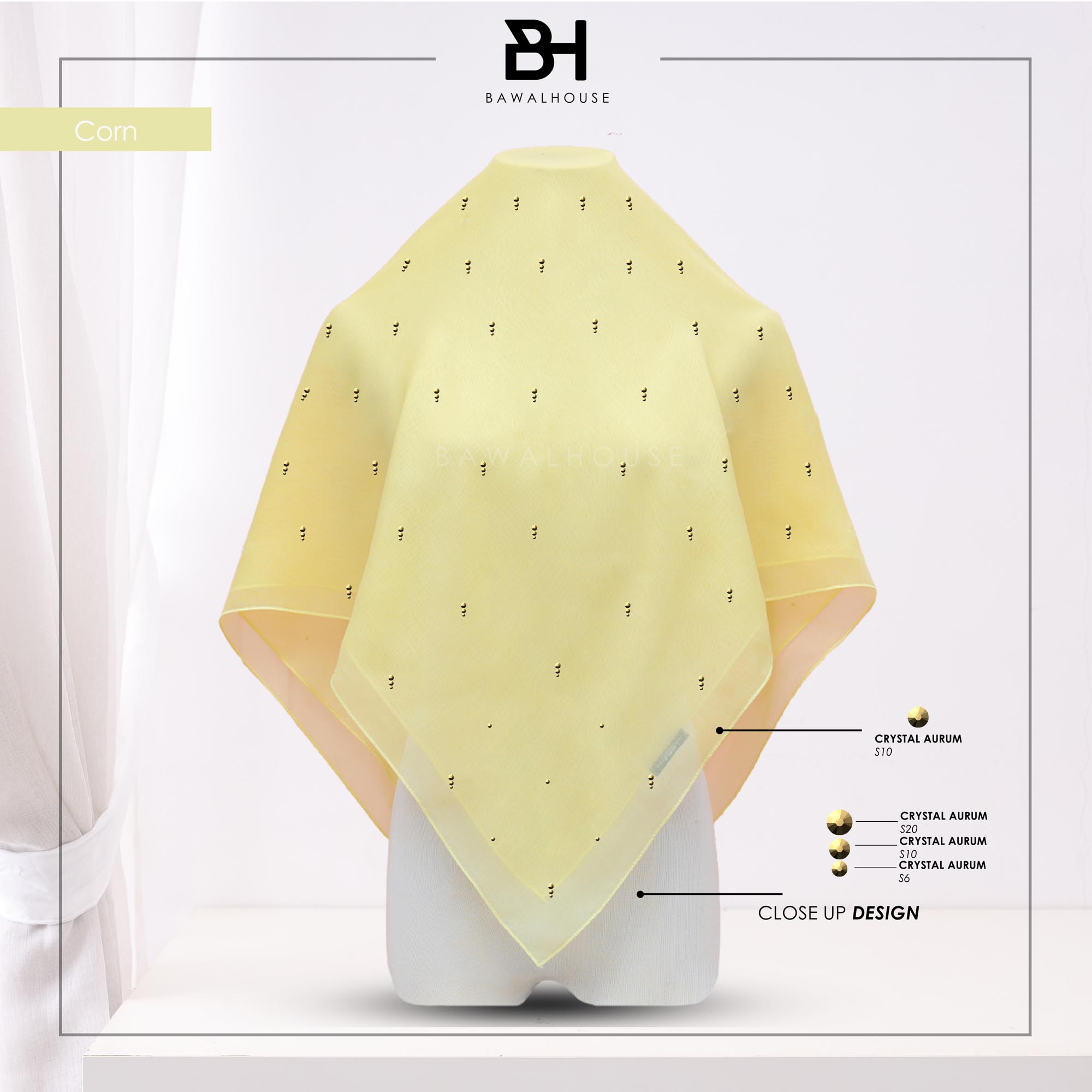 Bawal Mutiara Raindrop Luxe BH07 (Corn)