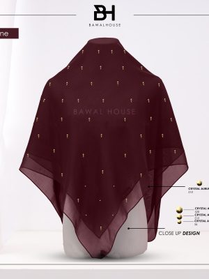 Bawal Mutiara Raindrop Luxe BH32 (Dark Wine)