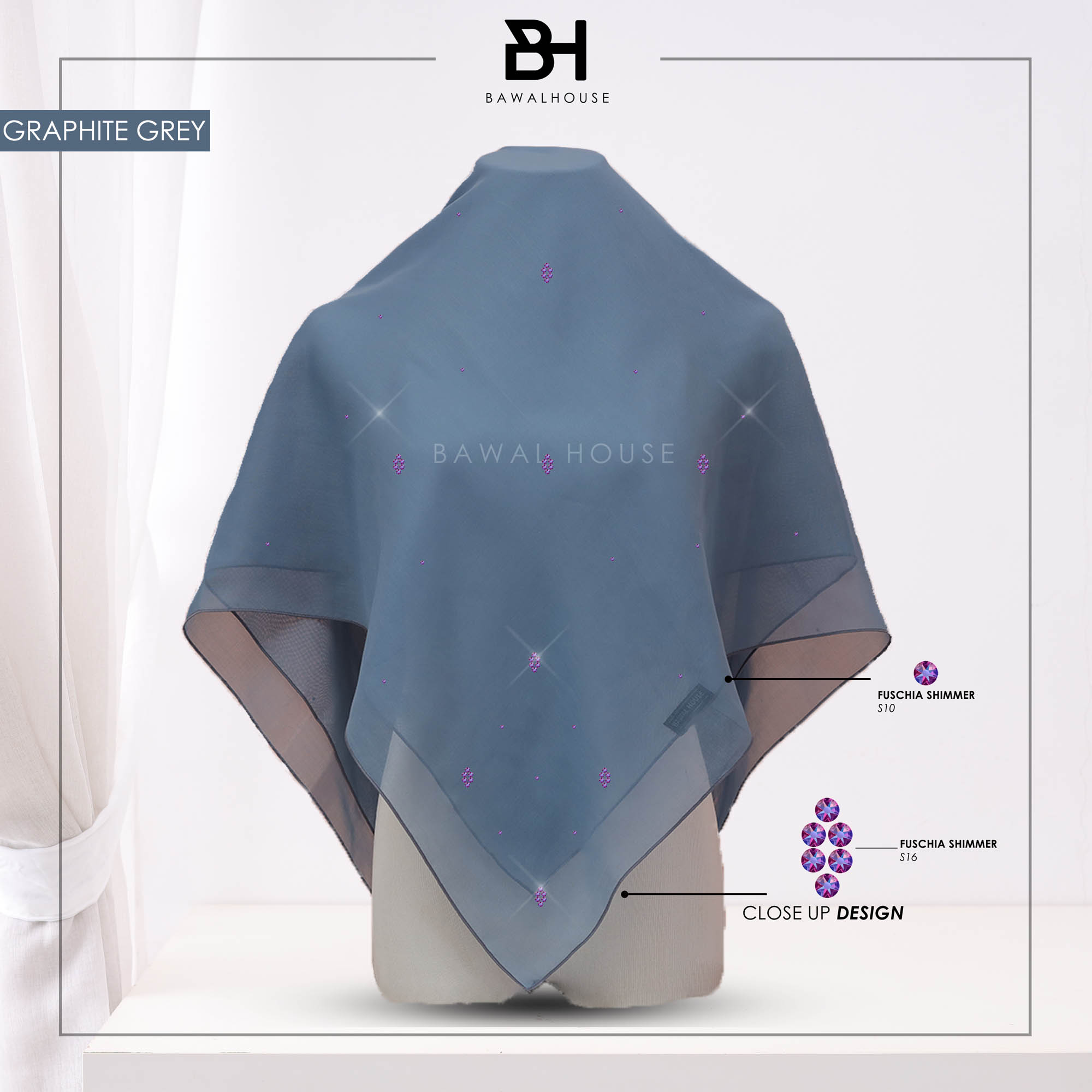 Bawal Nirmala Luxe BH58 (Graphite Grey)