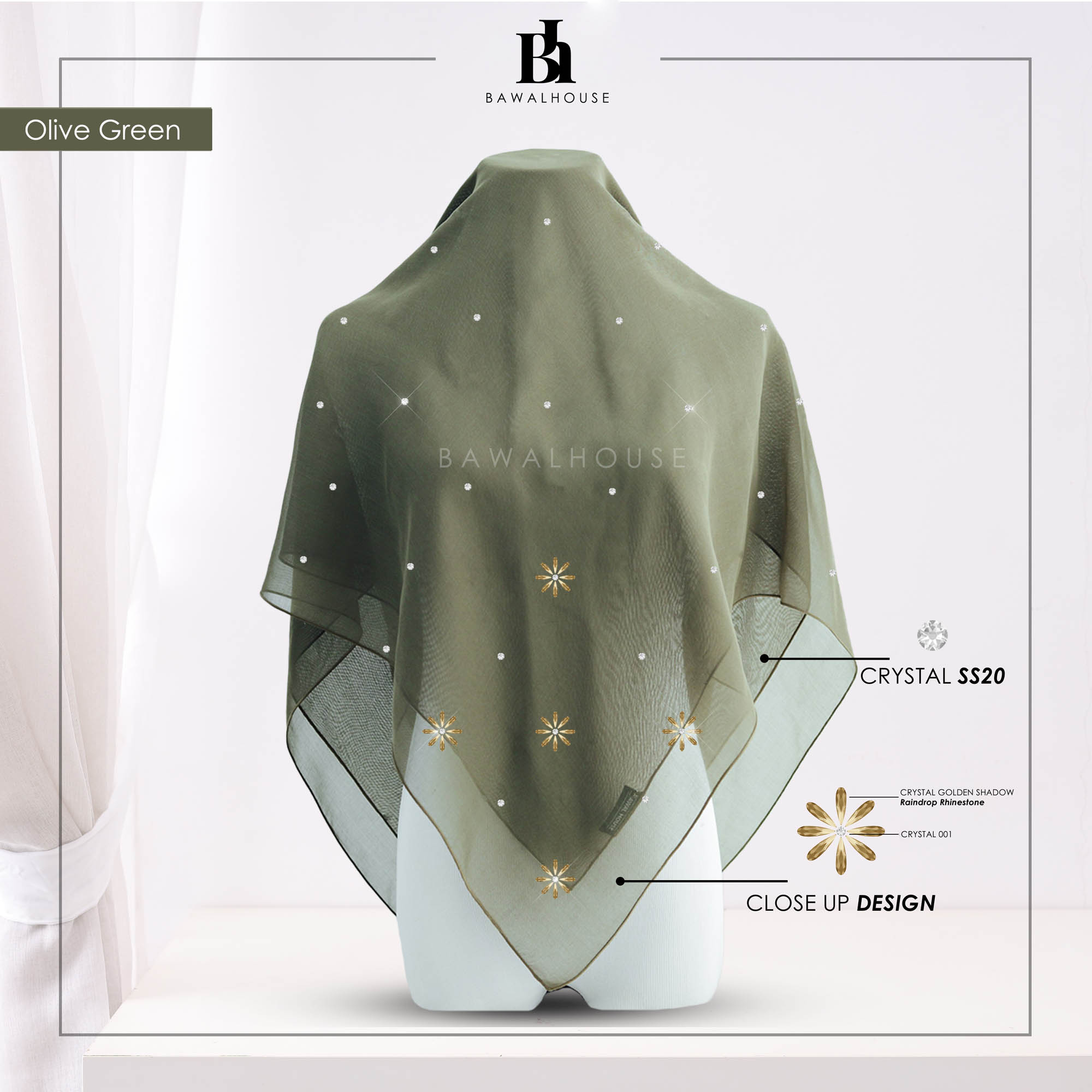 Bawal Rania Luxe BH50 (Olive Green)
