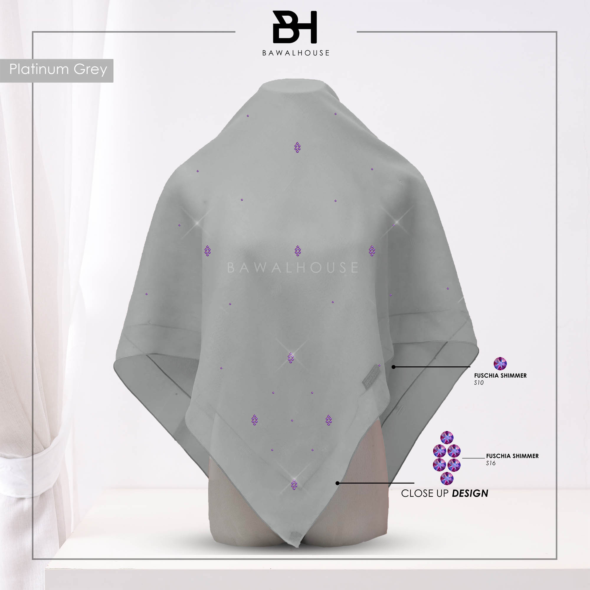 Bawal Nirmala Luxe BH54 (Platinum Grey)