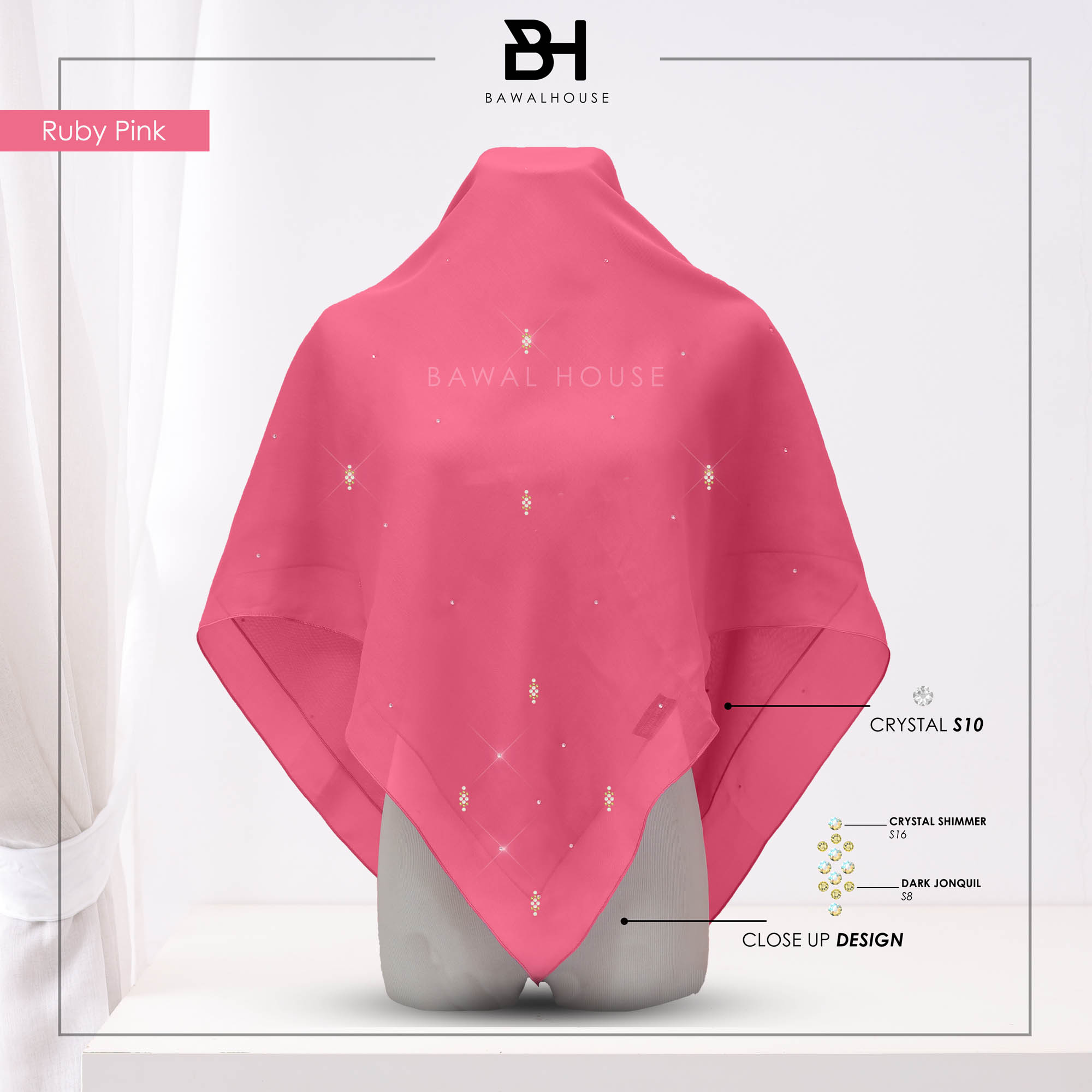 Bawal Qameela Luxe BH38 (Ruby Pink)