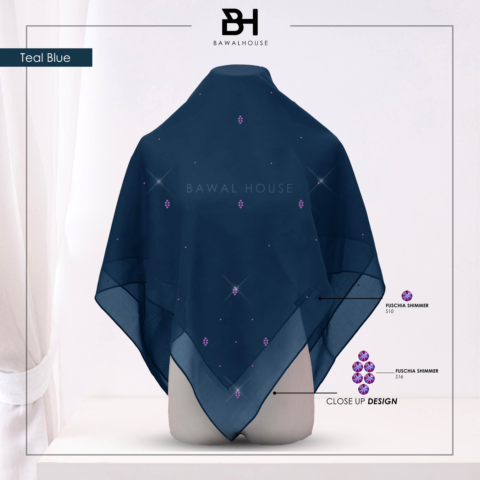 Bawal Nirmala Luxe BH76 (Teal Blue)